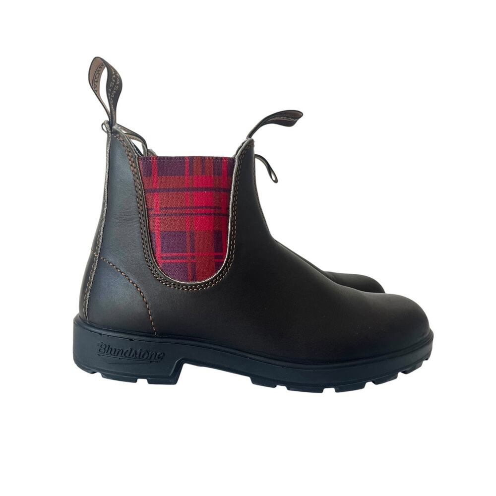 Blundstone 2100 Tartan Plaid Chelsea Boots Stout Brown AU 5 / US W 8 / M 6